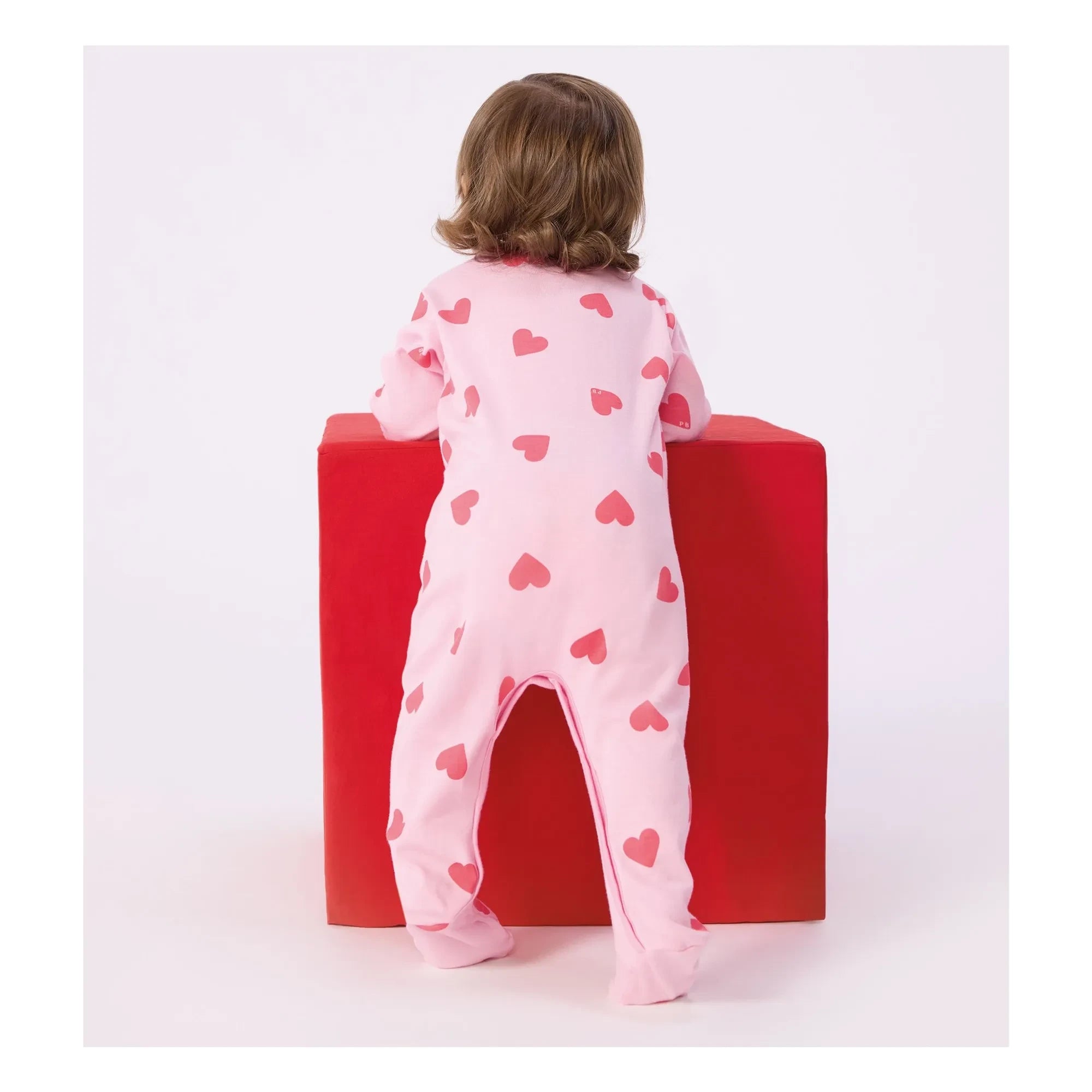 Petit Bateau - Pijama PB Corazones Buen Sueño | Rosa