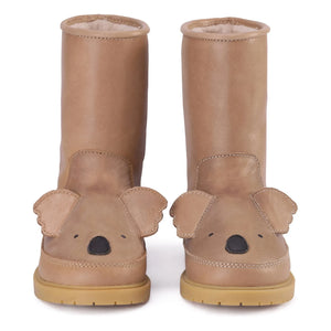Donsje - Botas de piel Koala Wadudu | Beige