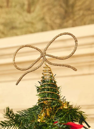 Anna + Nina - "Knot Quite Ordinary" Adorno para el Árbol de Navidad | Oro