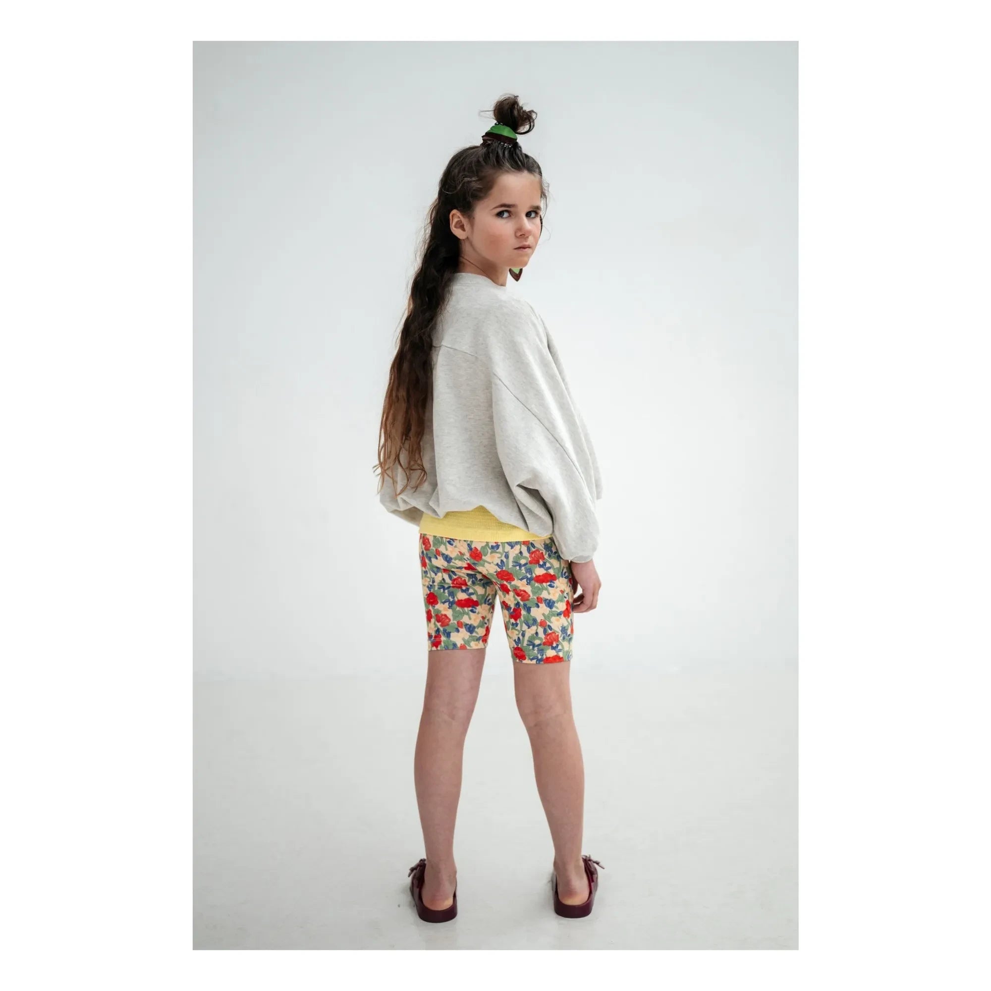 Repose AMS - Pantalón corto de ciclista con estampado floral de fibra reciclada | Amarillo pálido
