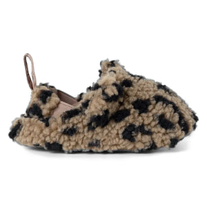 Liewood - Maui con estampado de leopardo, pantuflas estilo sherpa hechas de fibras recicladas | Marrón
