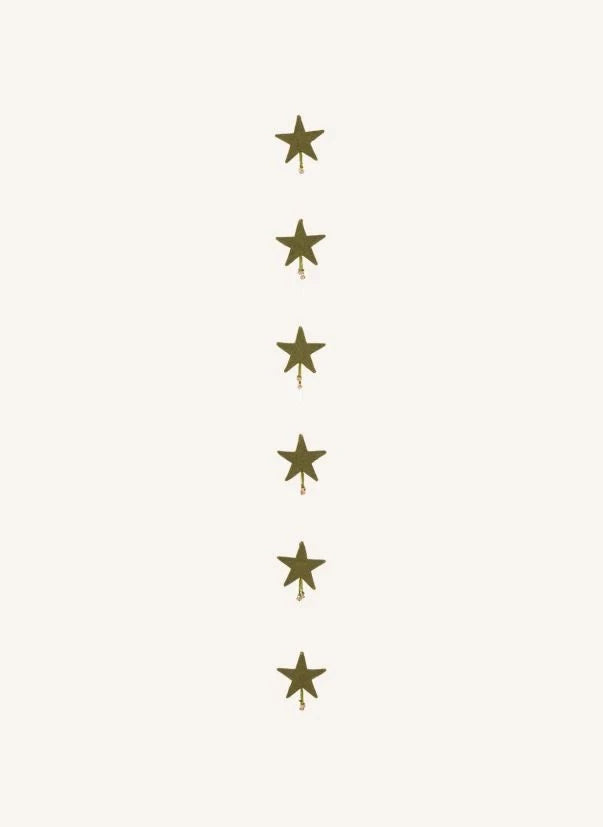 Muskhane - Fieltro "Shooting Stars" Garland | Moss Green