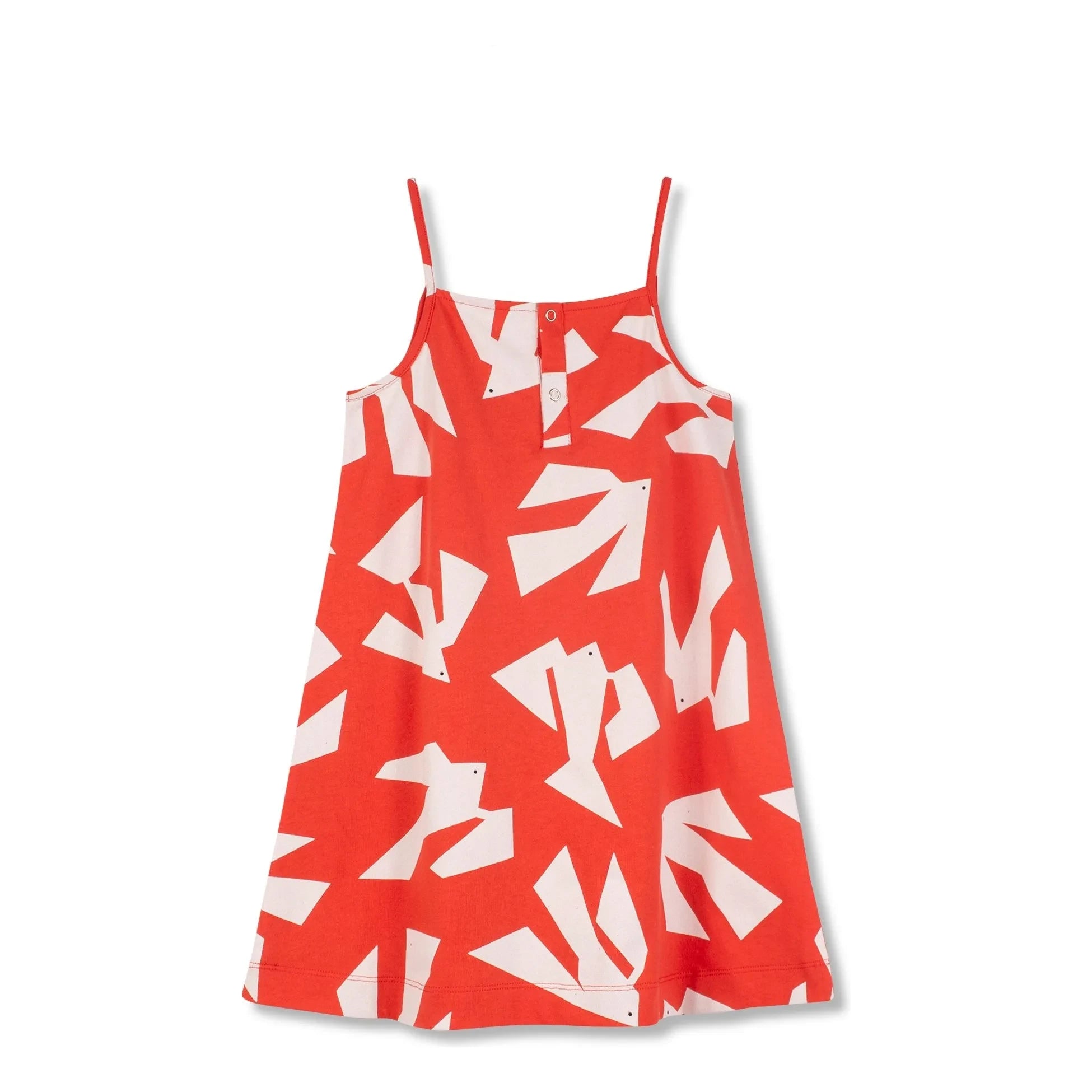 Wynken - Vestido de algodón orgánico Birds | Rojo