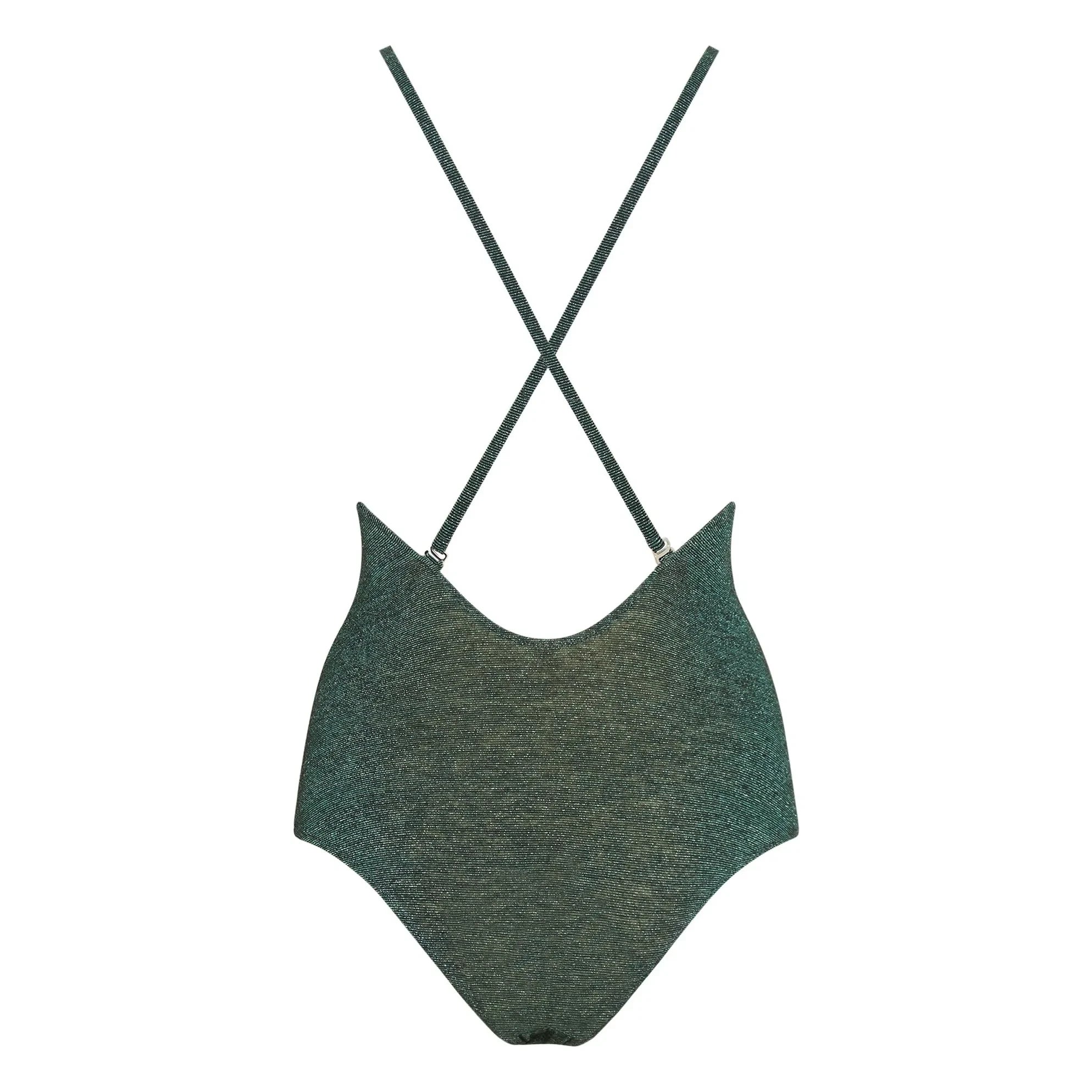 Momoni - Bañador de una pieza metálico Coral Spring | Verde