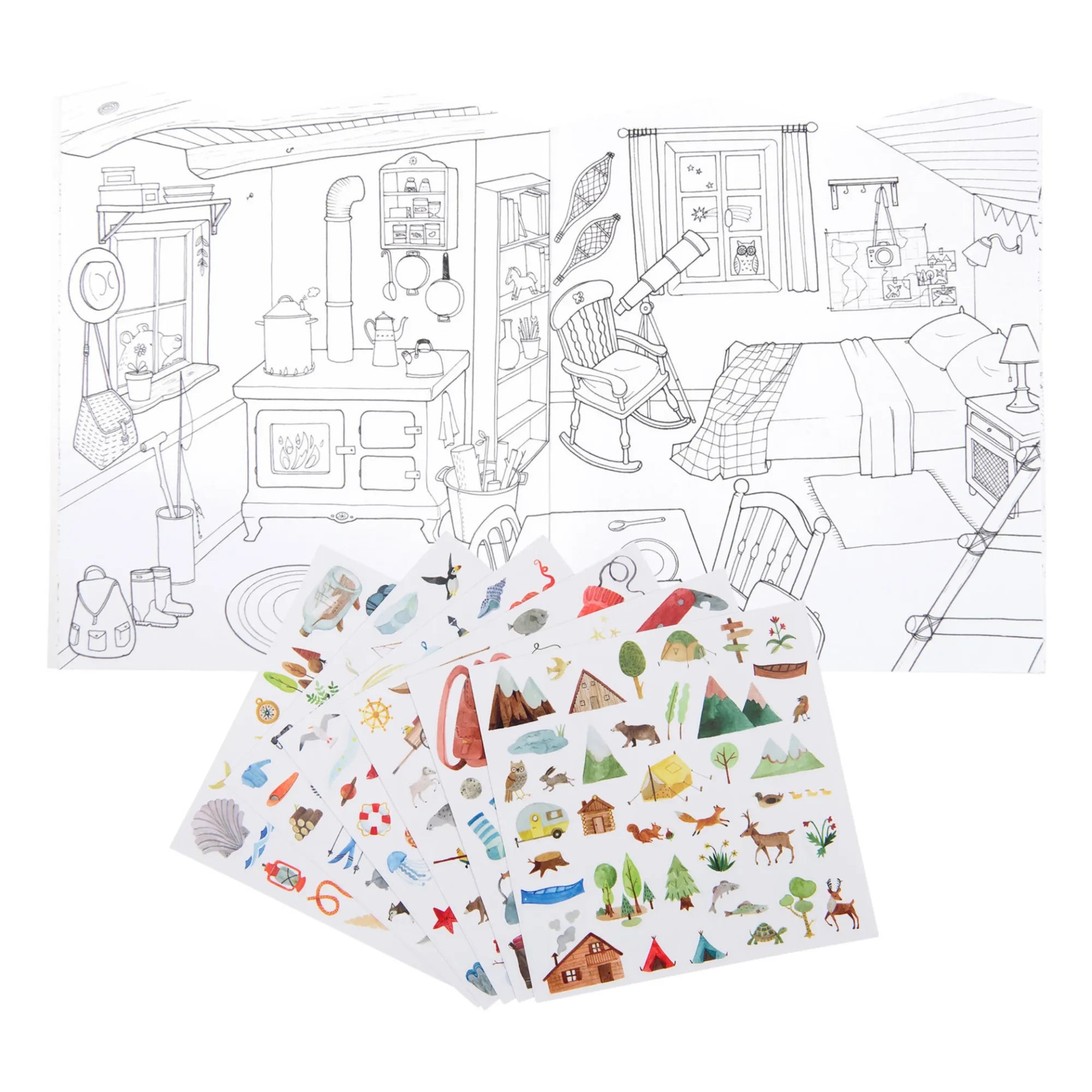 Moulin Roty - Libro de pegatinas de explorador