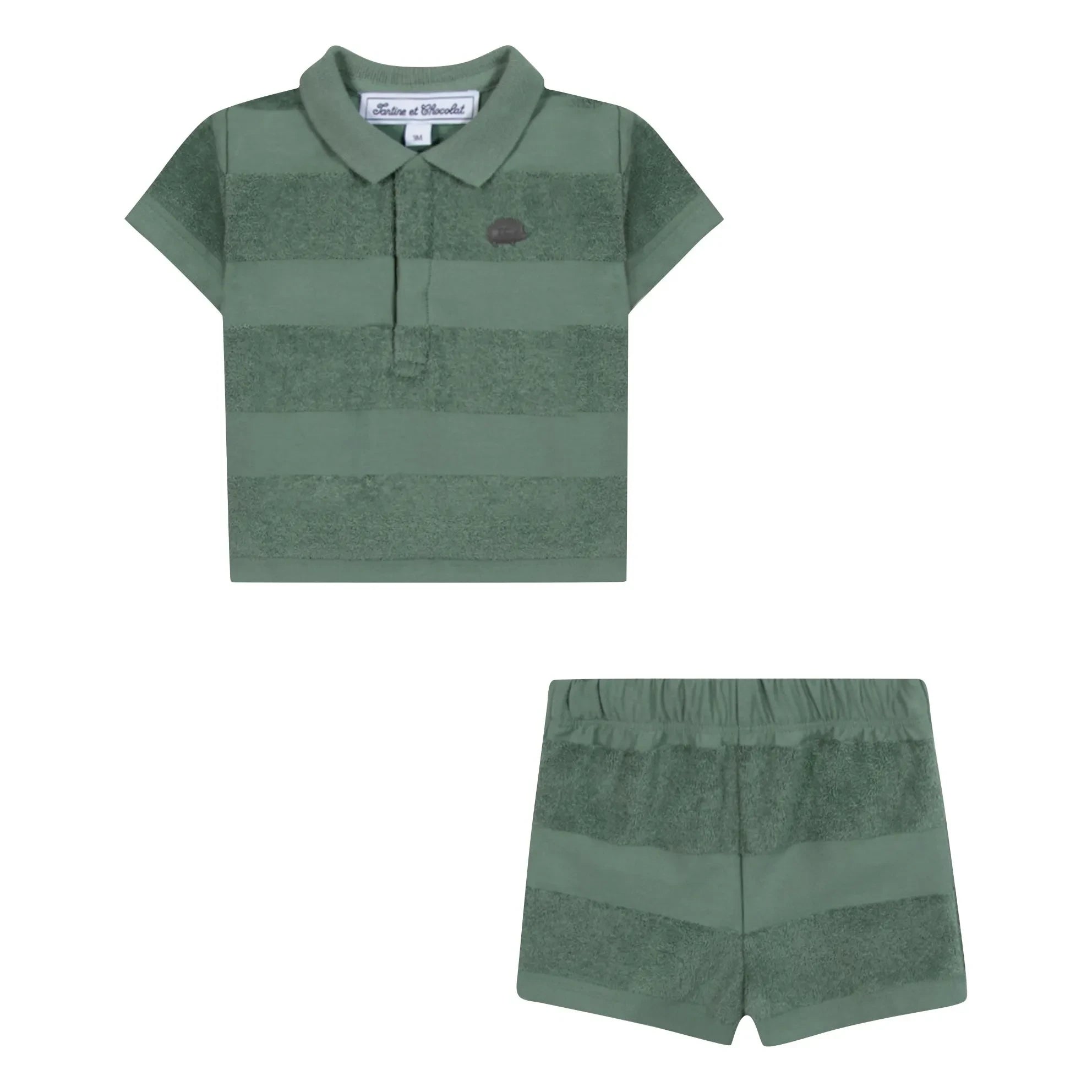Tartine et Chocolat - Conjunto de polo, pantalón corto y toalla | Caqui
