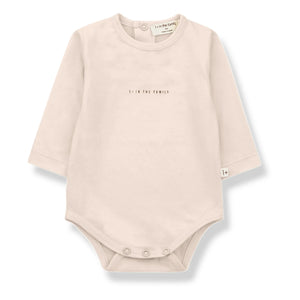 1+ en la familia - Bodys de Bebé de Algodón Orgánico Lis - Set de 2 | Rosa empolvado