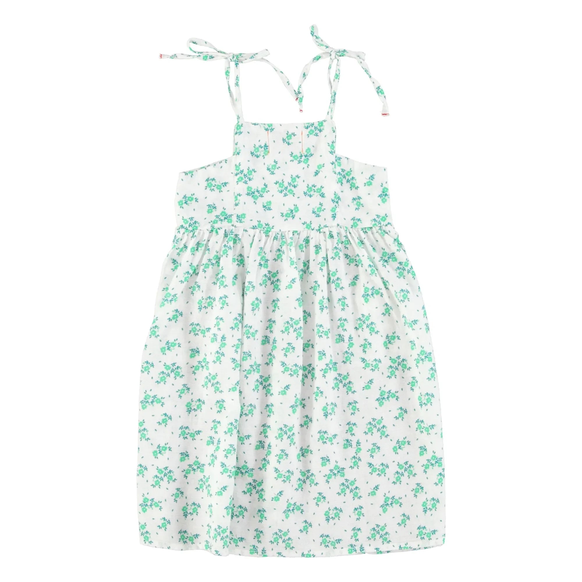 Piupiuchick - Vestido de algodón orgánico con flores | Blanco