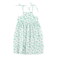 Piupiuchick - Vestido de algodón orgánico con flores | Blanco