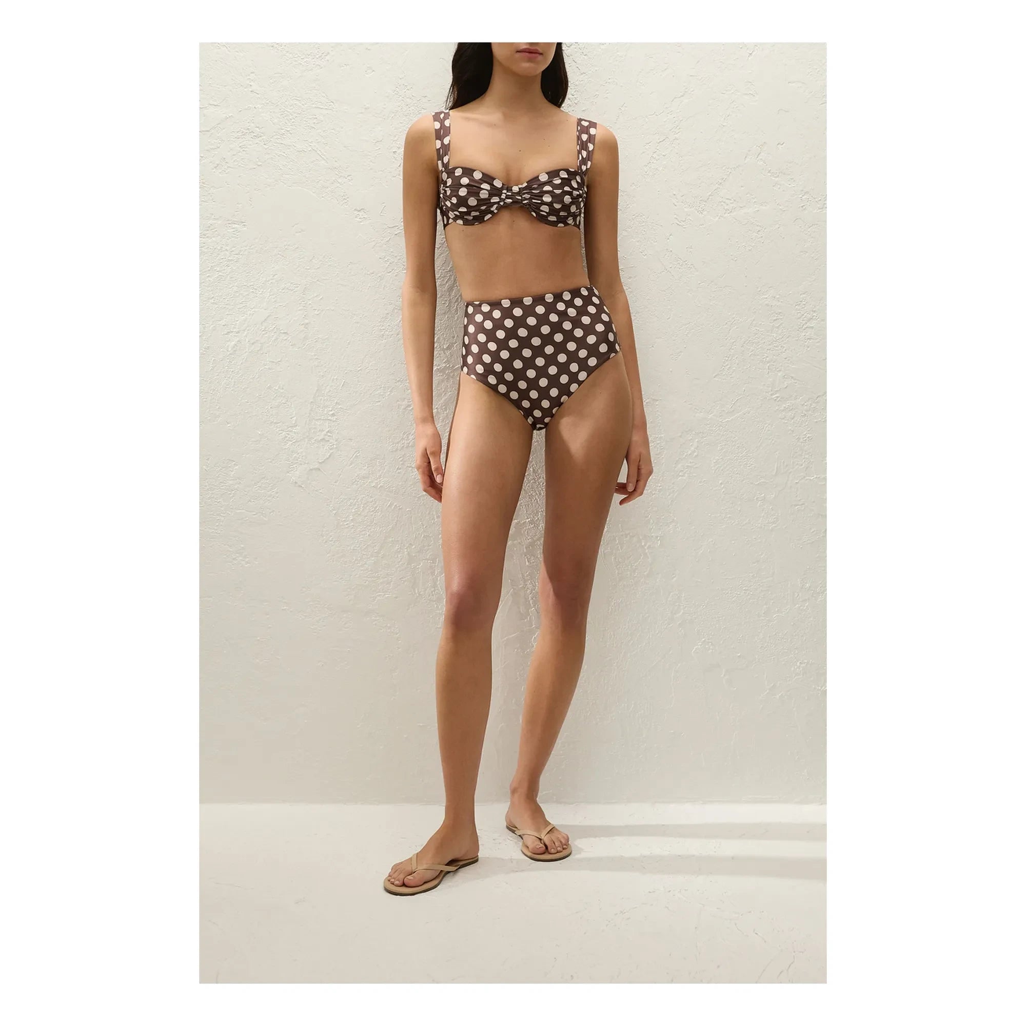 - Traje de baño de lunares Afonso | Chocolate