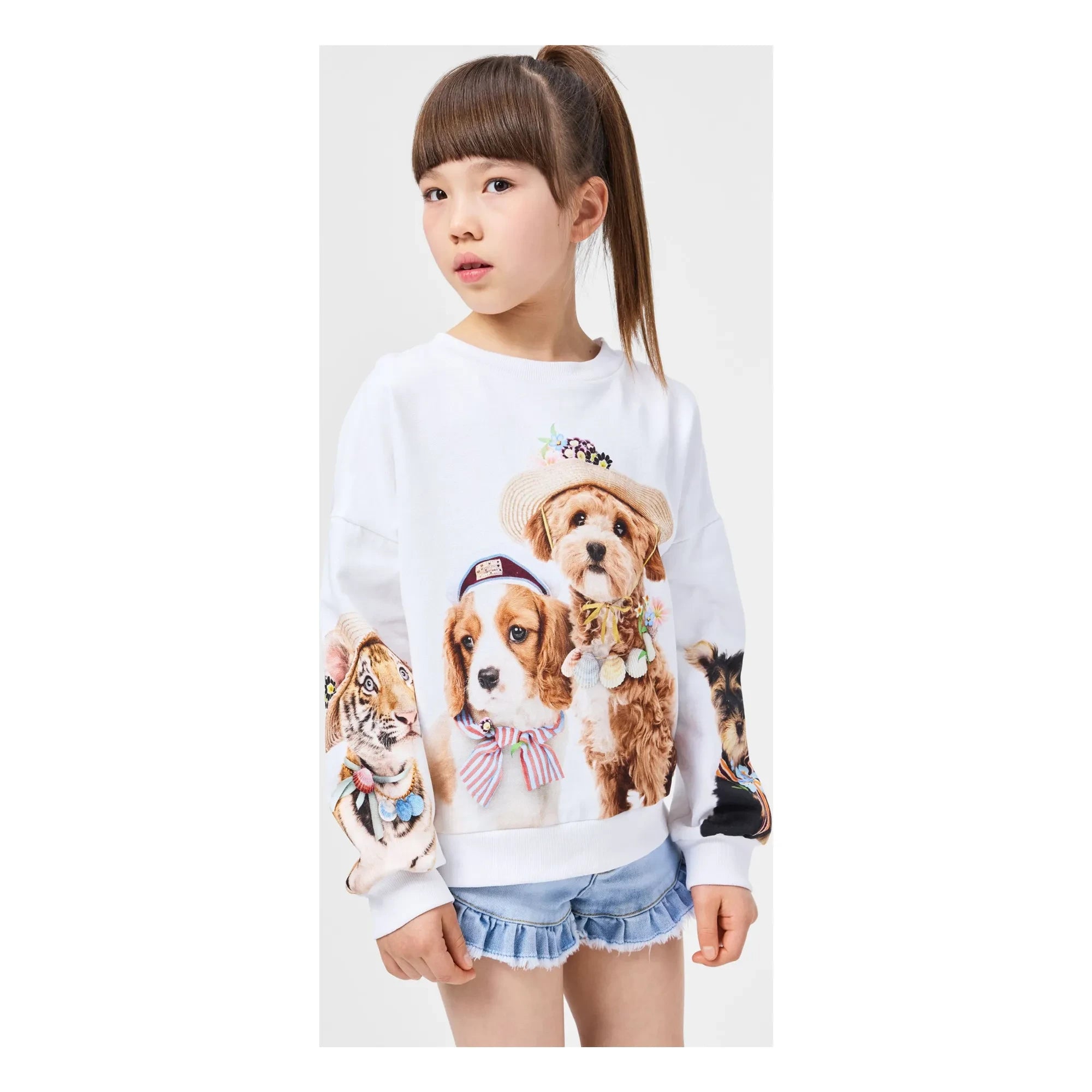Molo - Sudadera Maxi Dog de algodón orgánico | Blanca