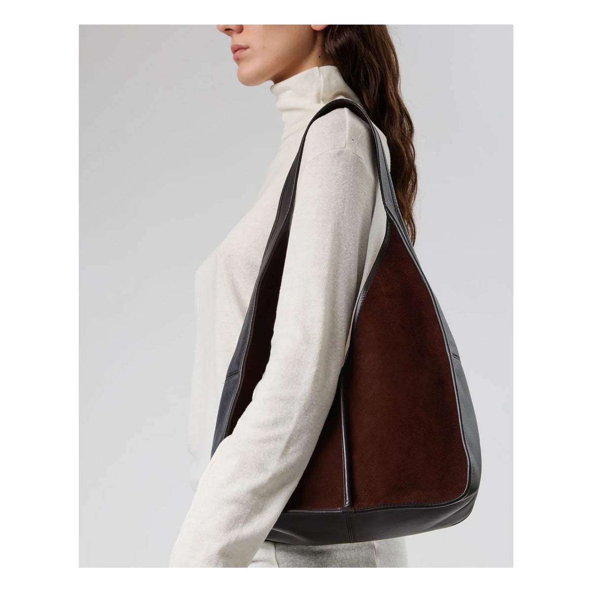 Hereu - Calella Hobo Bag Sweden | Marrón Oscuro