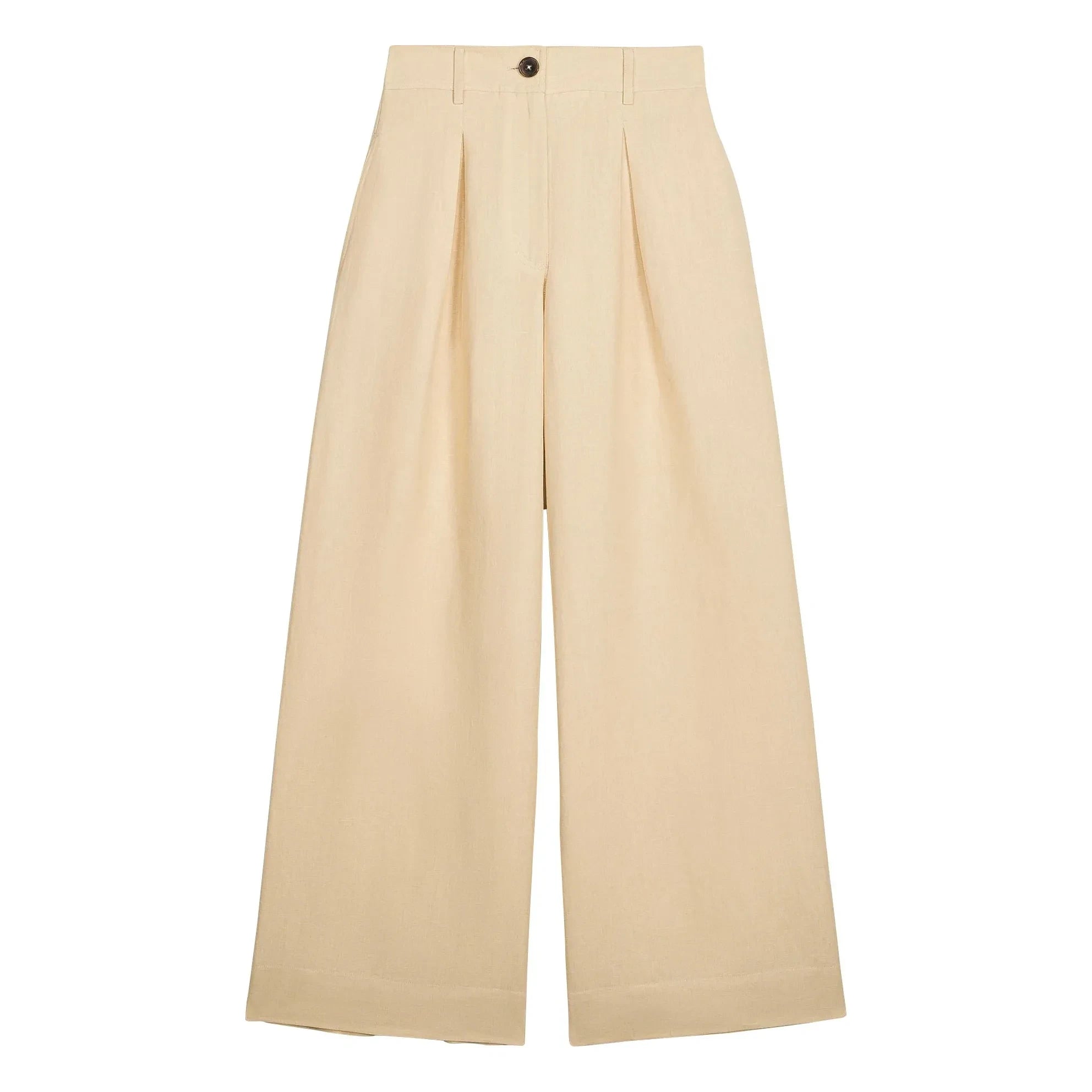 Louise Misha - Pantalones Federica de Lino y Algodón | Marfil