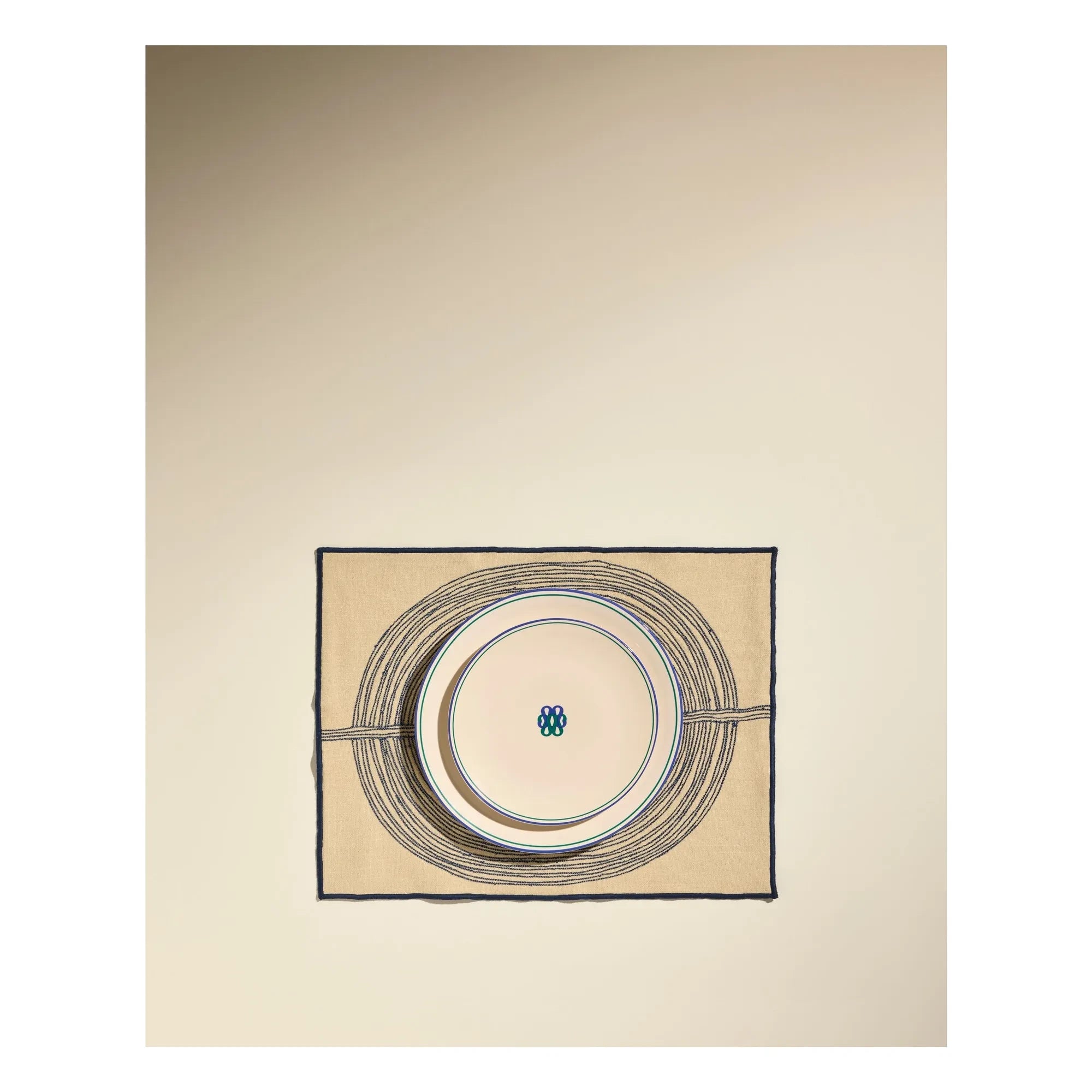Maison Sarah Lavoine - Mantel individual bordado Mirage | Azul