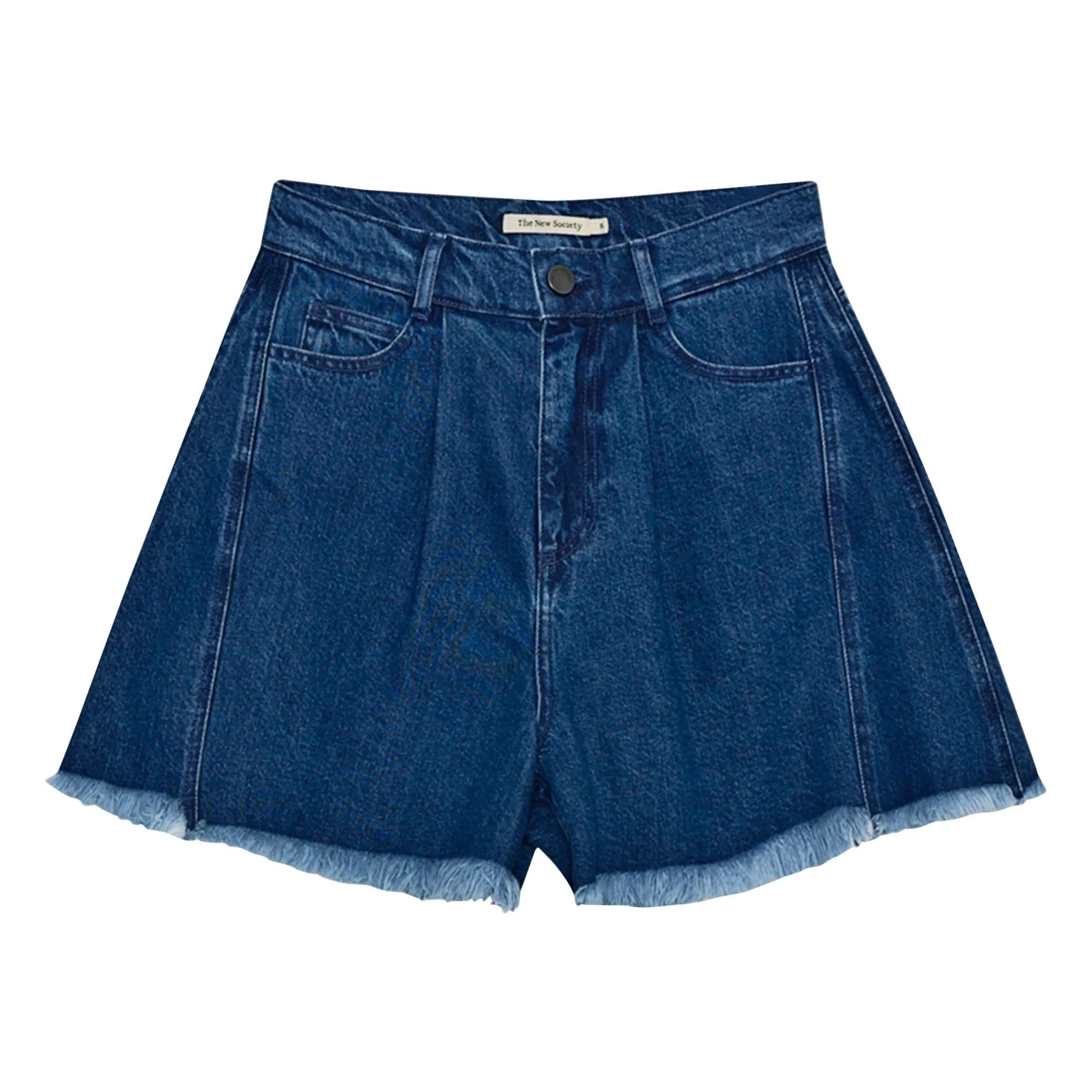 the new society - Pantalón corto de algodón | Azul denim