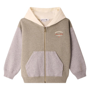 Bonpoint - Sudadera con capucha y cremallera de algodón orgánico Elroy | Caqui