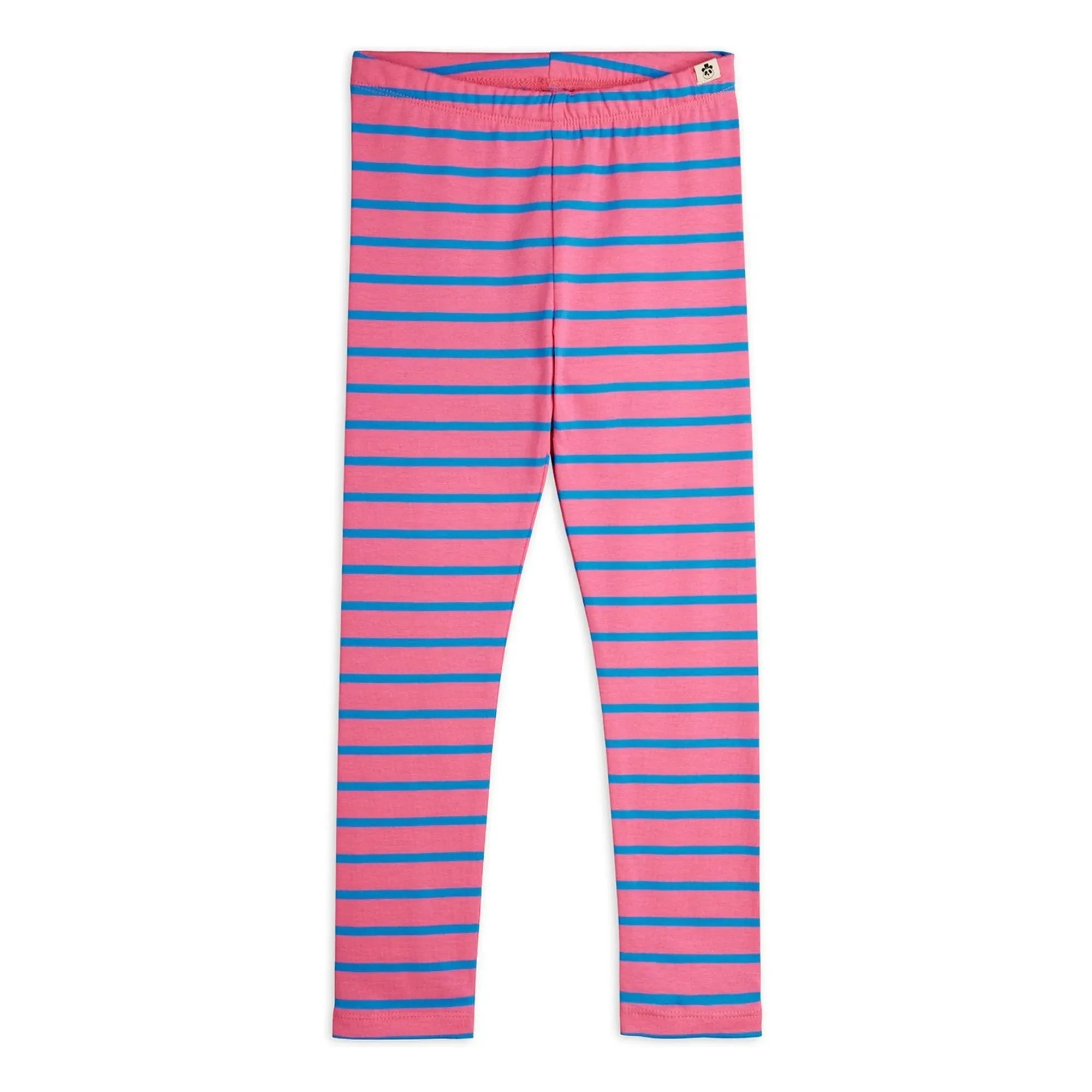 Mini Rodini - Leggings de algodón orgánico a rayas | Rosa