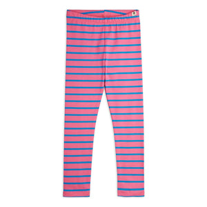 Mini Rodini - Leggings de algodón orgánico a rayas | Rosa