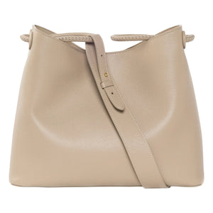 Bolso de cuero granulado Elleme - Vosges | Marrón empolvado