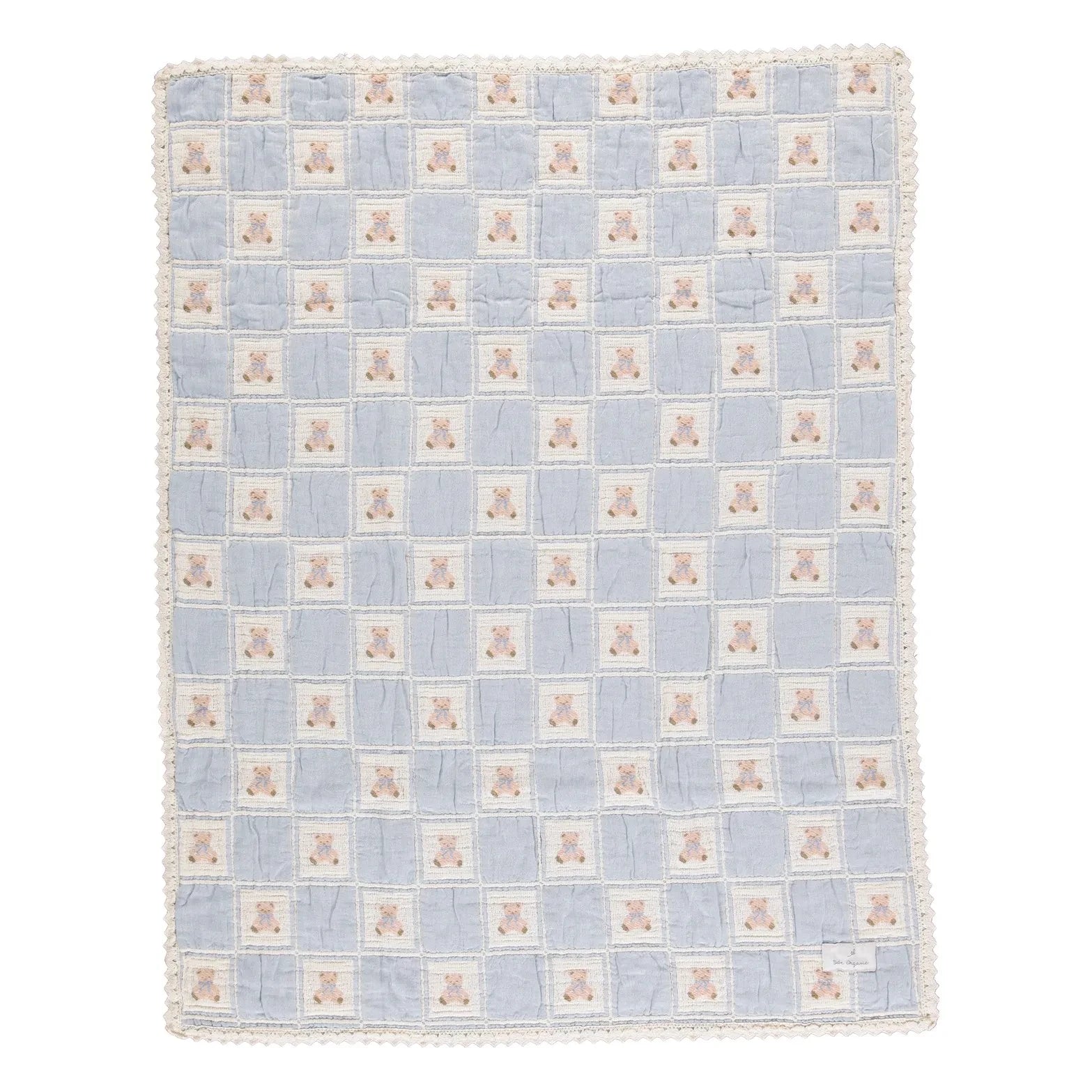 Bebe Organic - Organik Pamuklu Teddy Battaniye | Mavi
