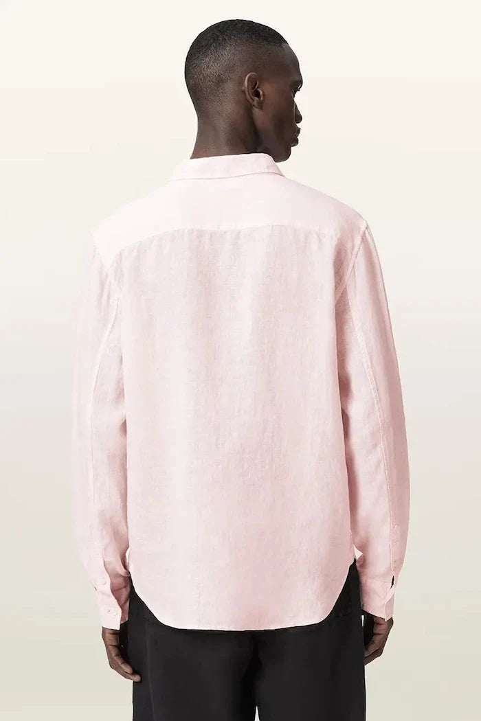 AllSaints camisa de lino para hombre LOOM