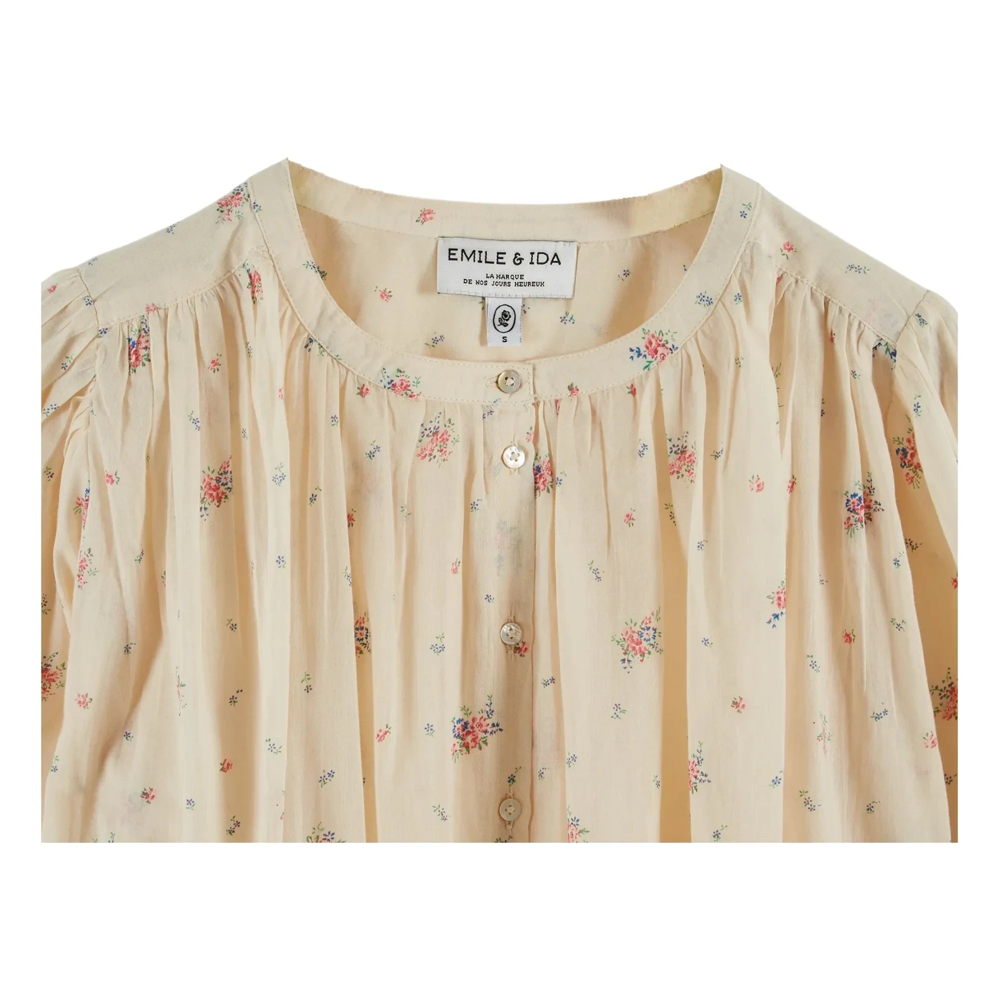 Emile et Ida - Blusa Dounia de algodón orgánico | Crema
