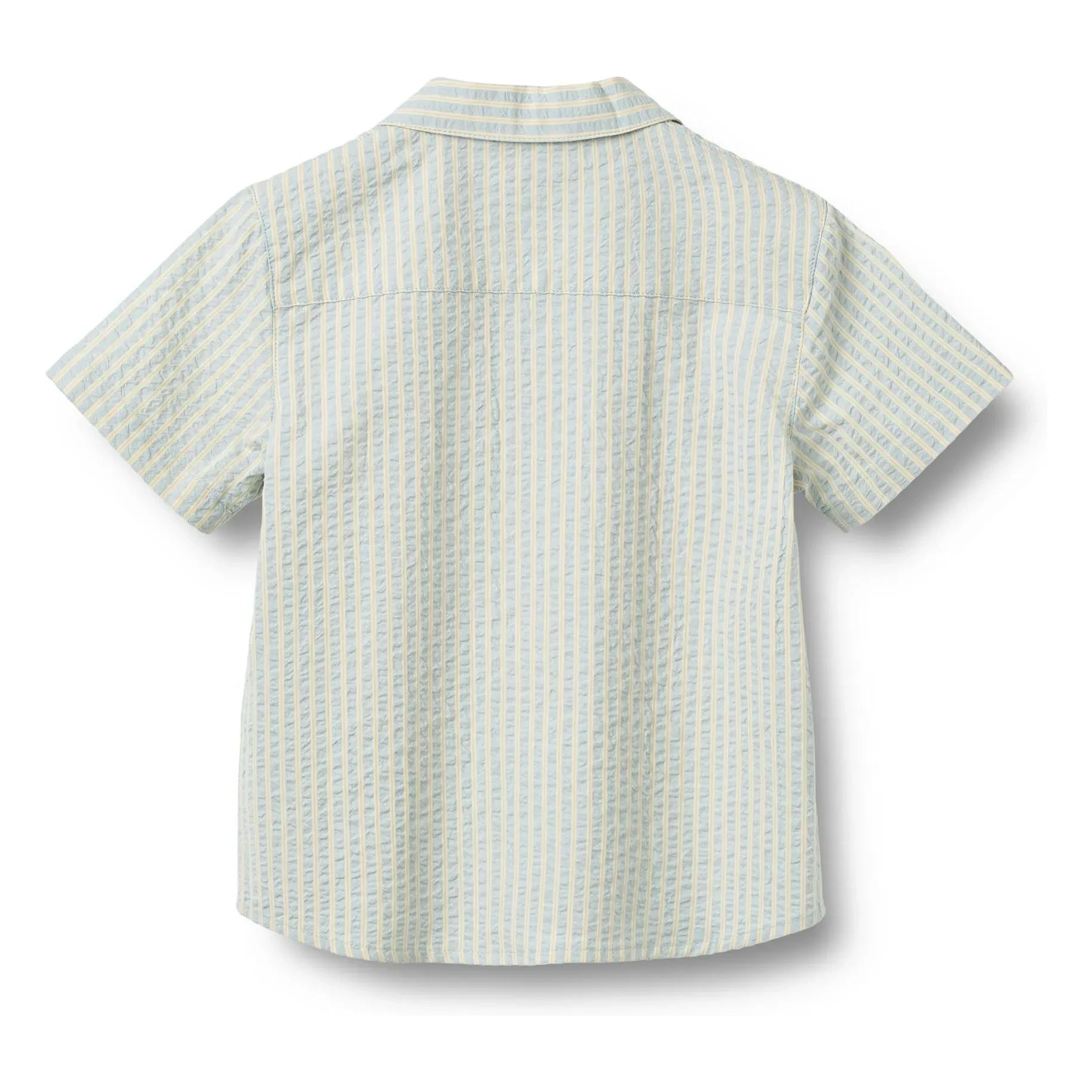 Wheat - Camisa de algodón orgánico a rayas Anker | Azul claro