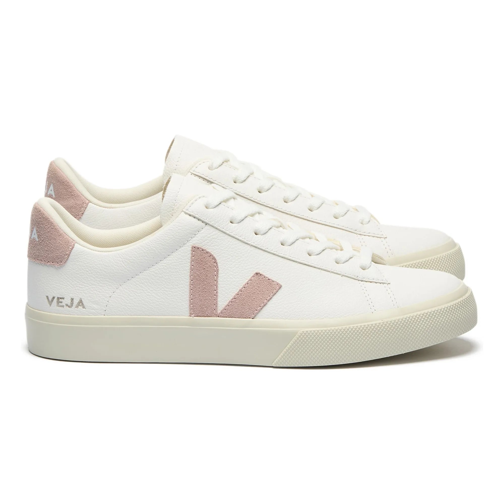 Veja - Zapatilla de piel Campo | Rosa empolvado