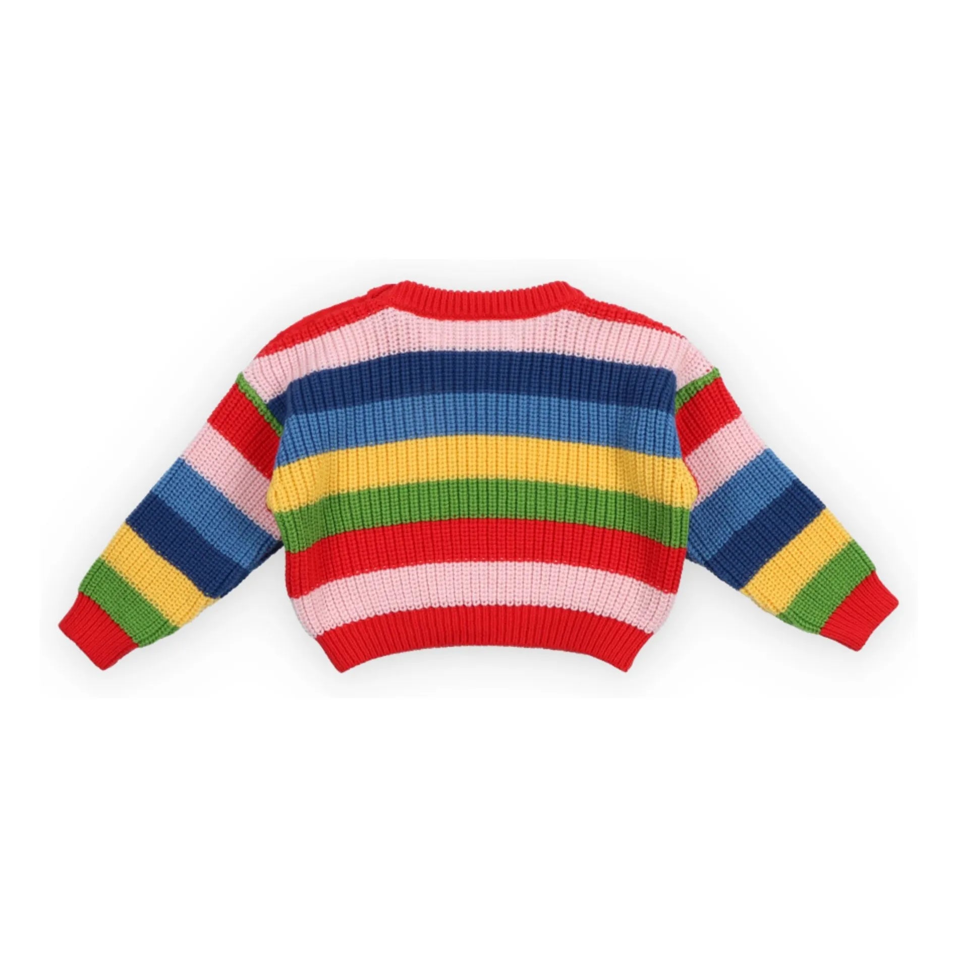the new society - Sudadera de algodón orgánico a rayas Canela | Rojo