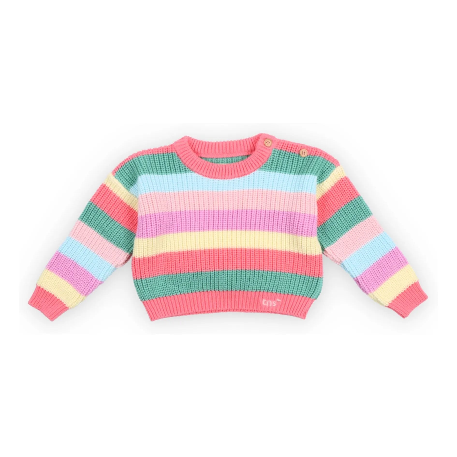 the new society - Sudadera de algodón orgánico a rayas Canela | Rosa