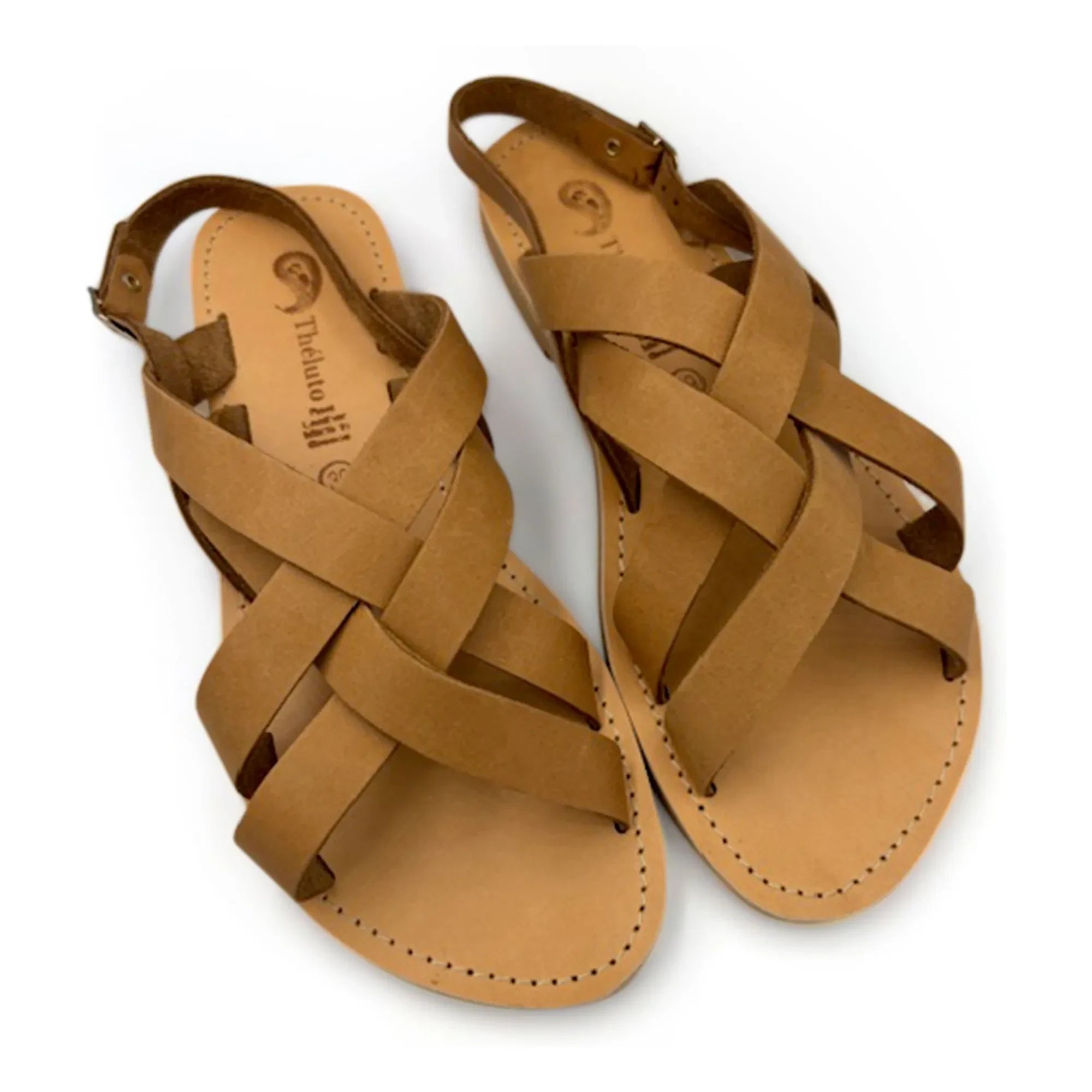 Théluto - Sandalias romanas | Camel