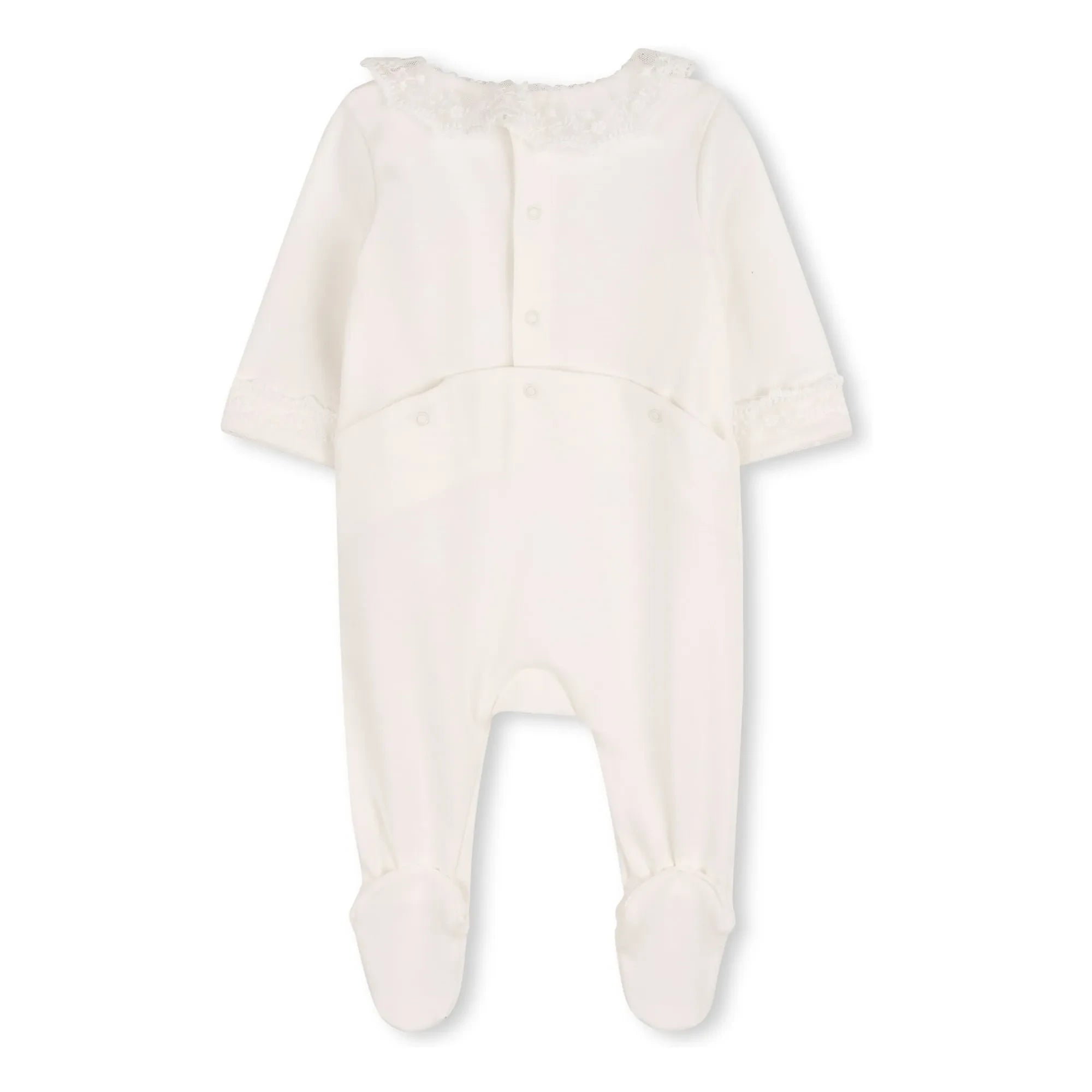 Chloé - Set de pijama y manta de algodón orgánico | Blanco