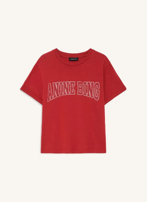 Anine Bing - Shelley Camiseta de algodón | Rojo