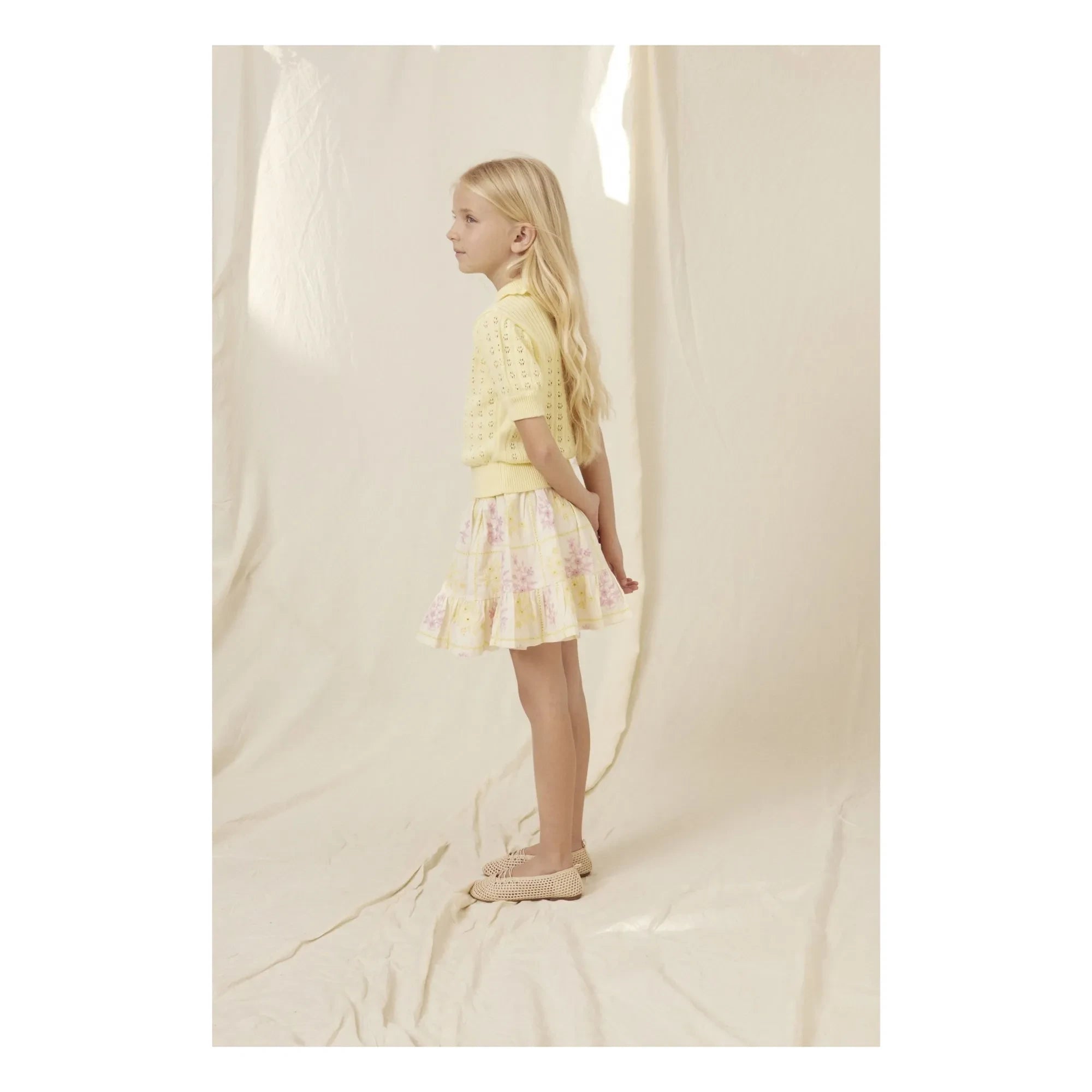 Bebe Organic - Falda Bordada Alba | Amarillo