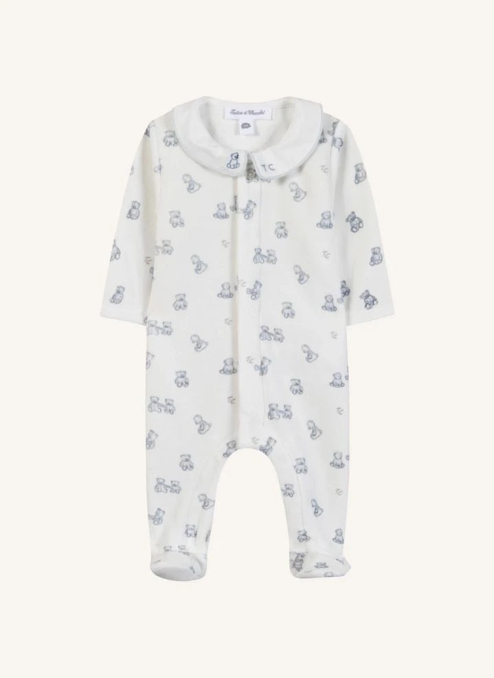 Tartine et Chocolat - Teddy Bear Claudine Yakalı Pijama | Ekru