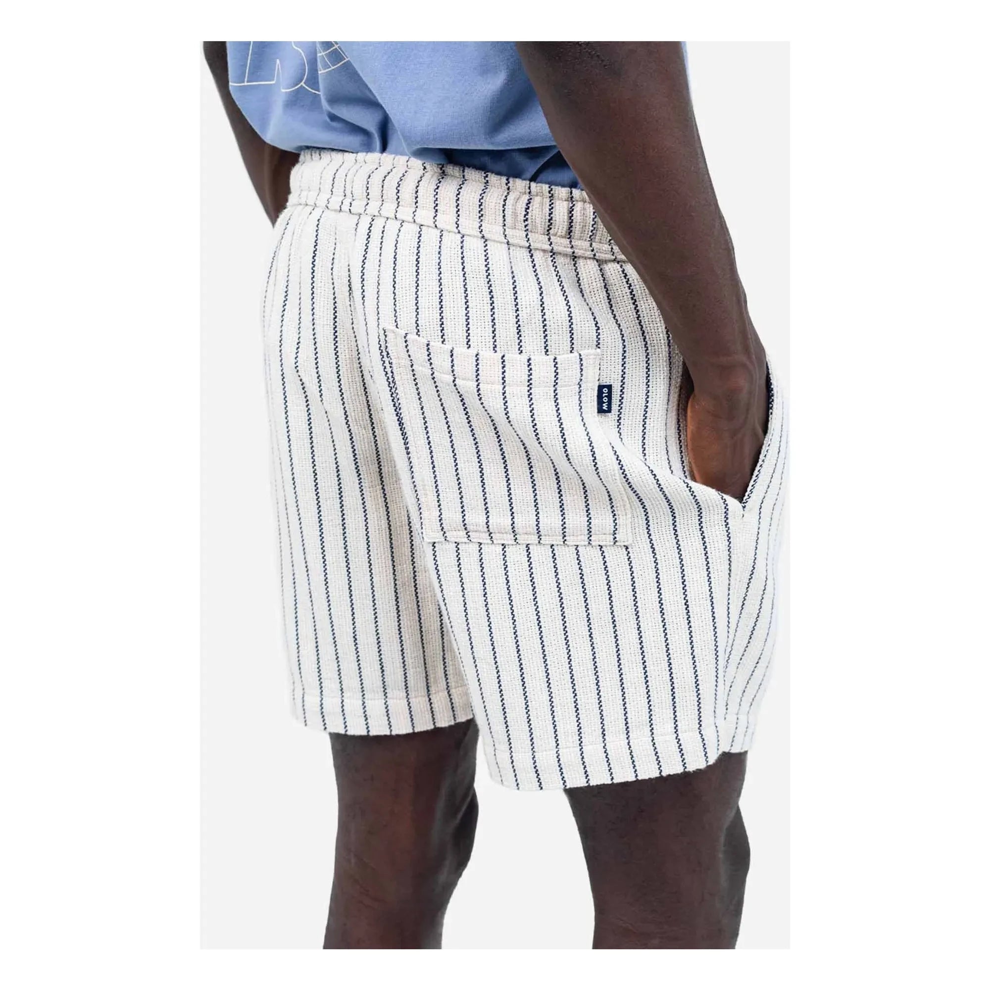 Olow - Pantalón corto a rayas Bodhi | Blanco
