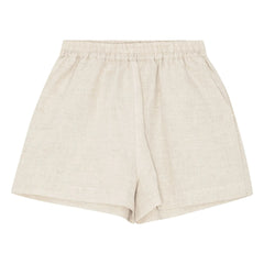 brunobruno nation - Pantalón Corto Lino y Algodón Orgánico | Beige