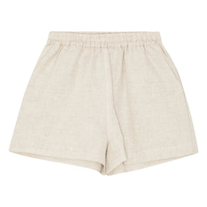brunobruno nation - Pantalón Corto Lino y Algodón Orgánico | Beige