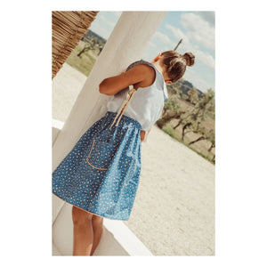THE LiTTLE POETS - Falda bordada Amália Nature | Azul Klein