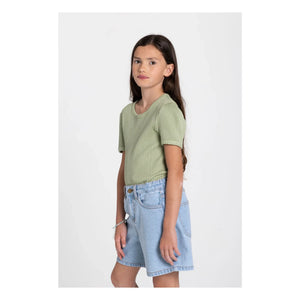 Hundred Pieces - Nova organik pamuk T-shirt | Badem yeşili