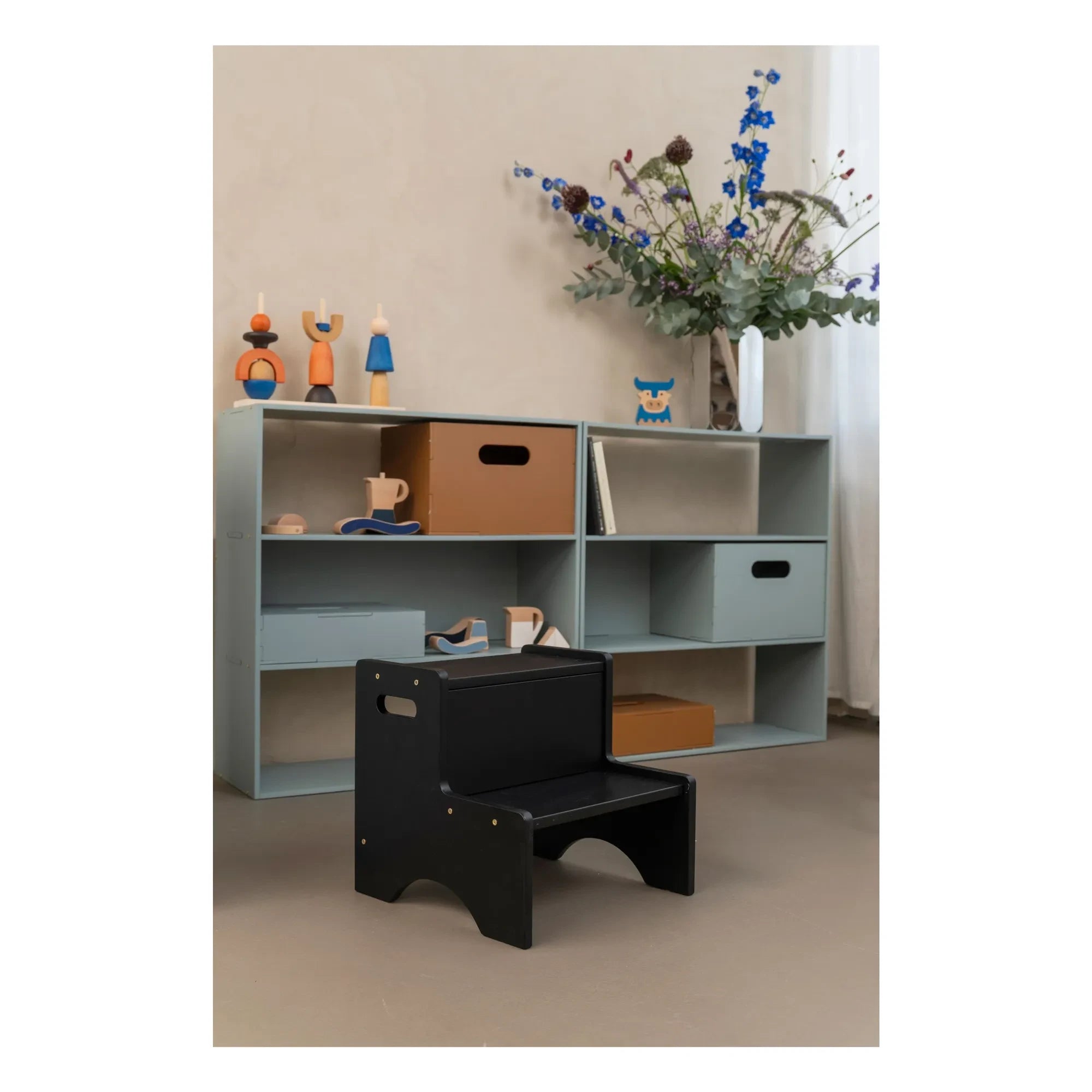 Nofred - Escalones de madera | Negro