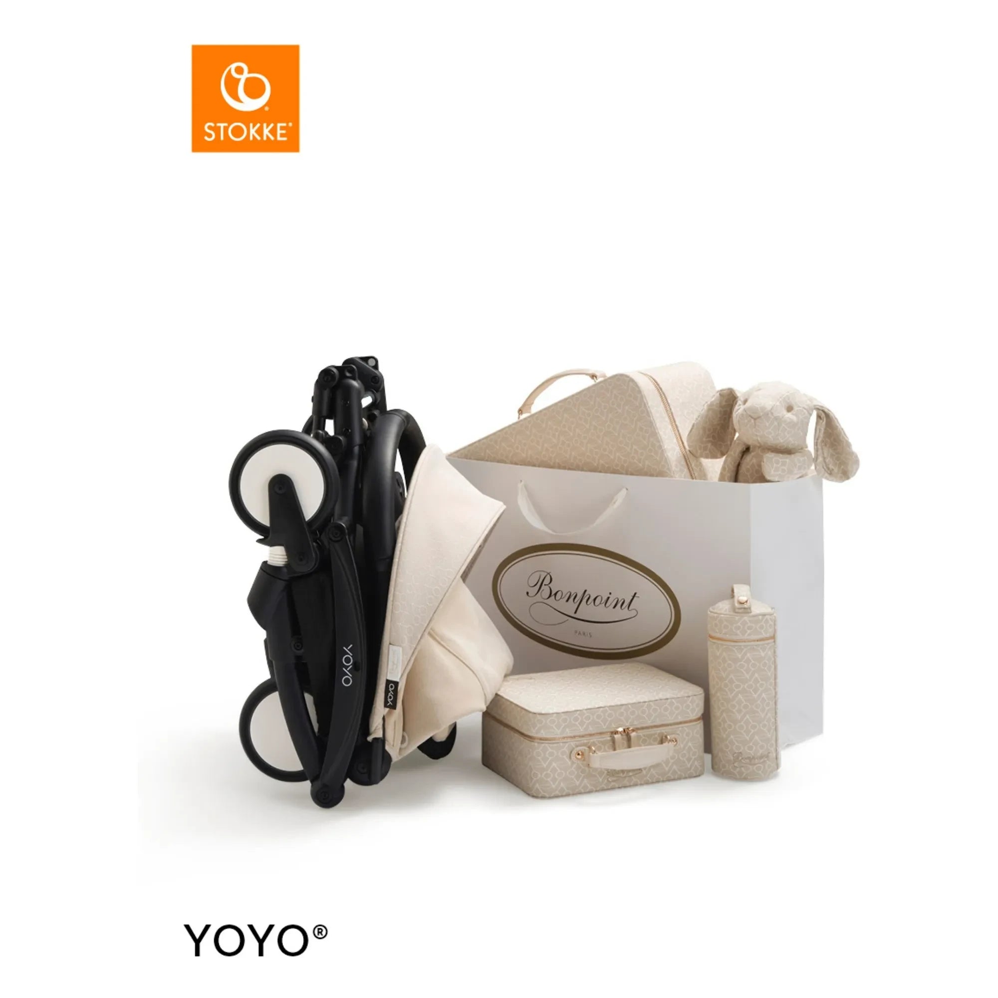 Stokke® - YOYO² 6+ paquete de color de capota y cojín blando | Beige