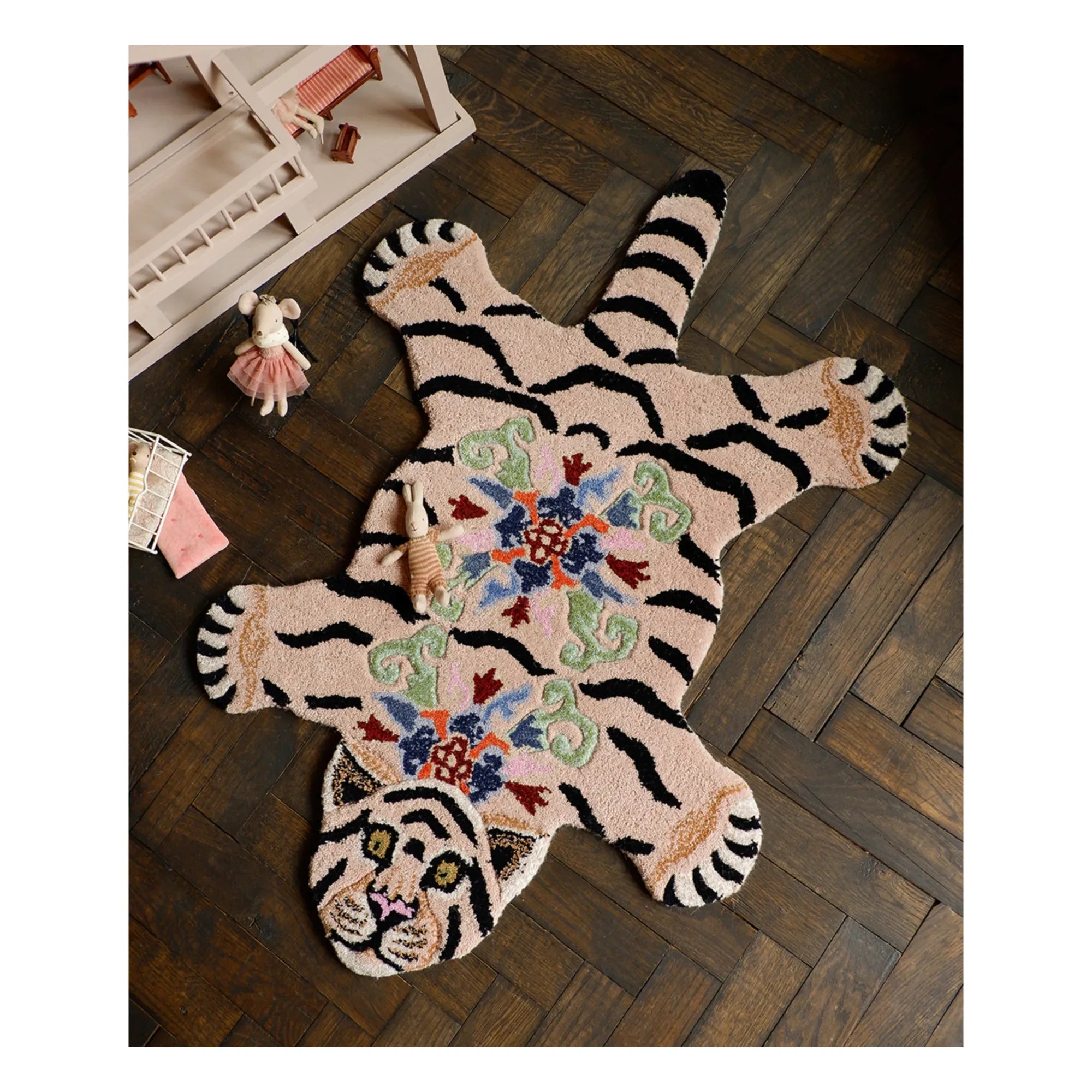 Doing Goods - Alfombra de lana de tigre Mahee Majestic | Melocotón