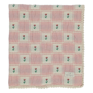 Bebe Organic - Manta de algodón orgánico Bella Tulipes | Rosa