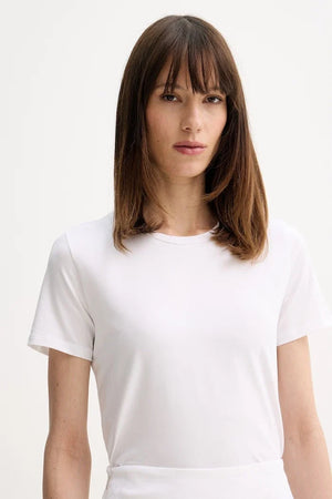 Camiseta básica de mujer MM by Max Mara de algodón y elastano MULINO