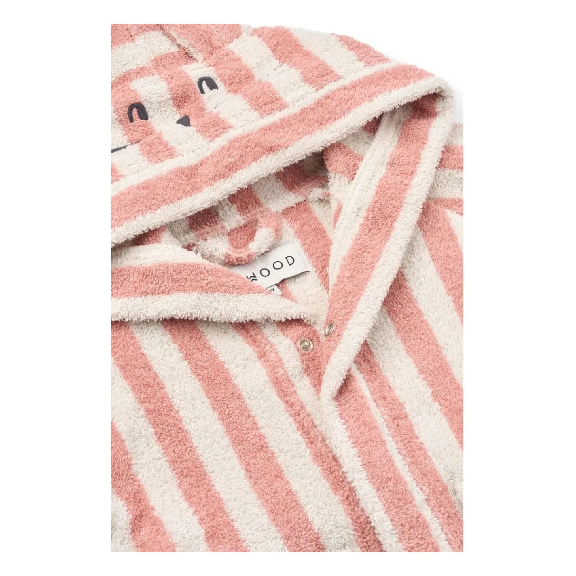 Liewood - Albornoz Lily | Coral rosa/crema