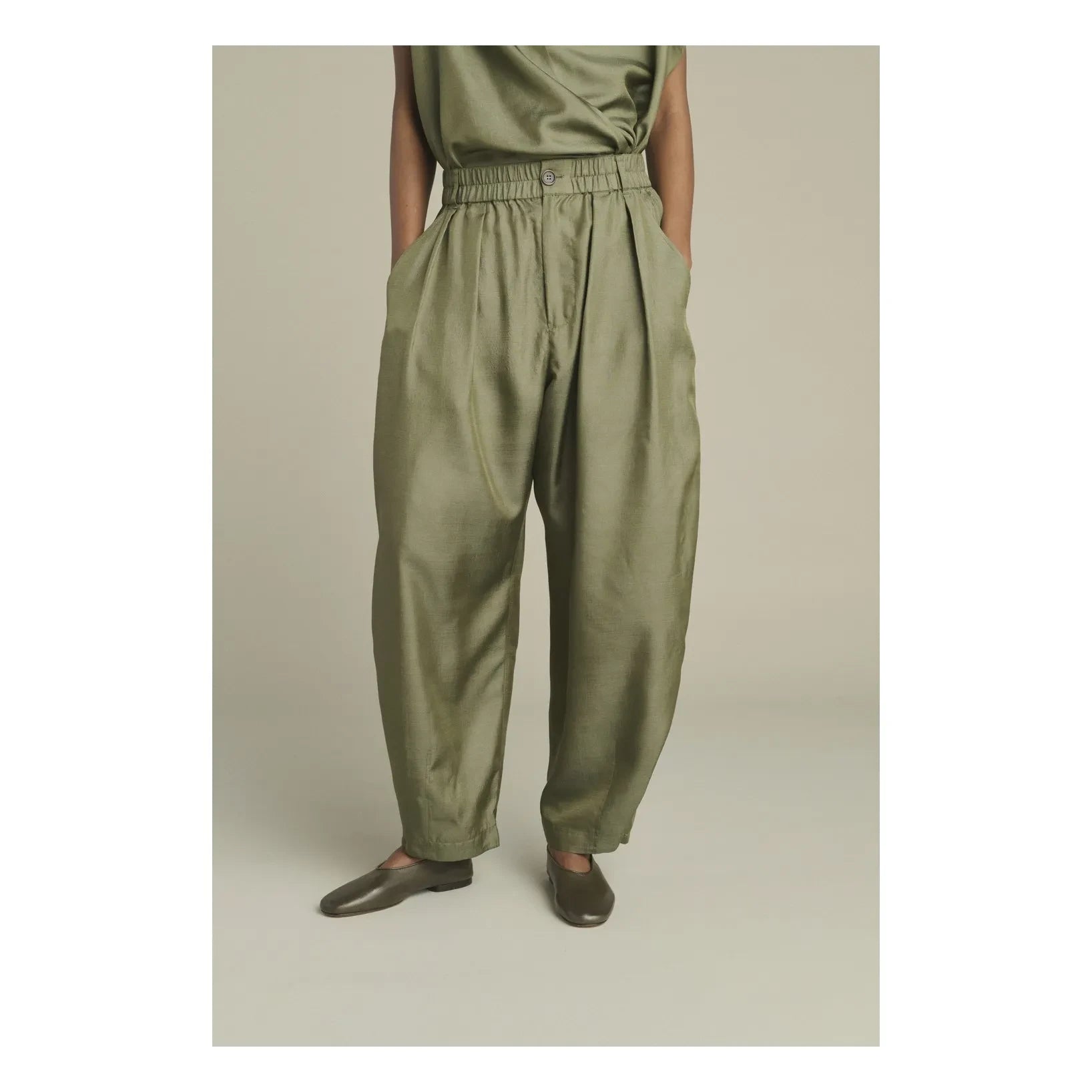 Soeur - Pantalones de seda Vernon | Verdete