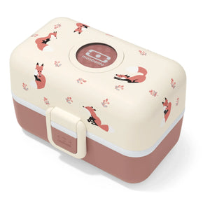 Monbento - MB Tresor, fiambrera bento adaptable para niños con 3 compartimentos | Rosa polvo