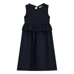 Mandarina - Vestido midi con volantes | Azul Marino