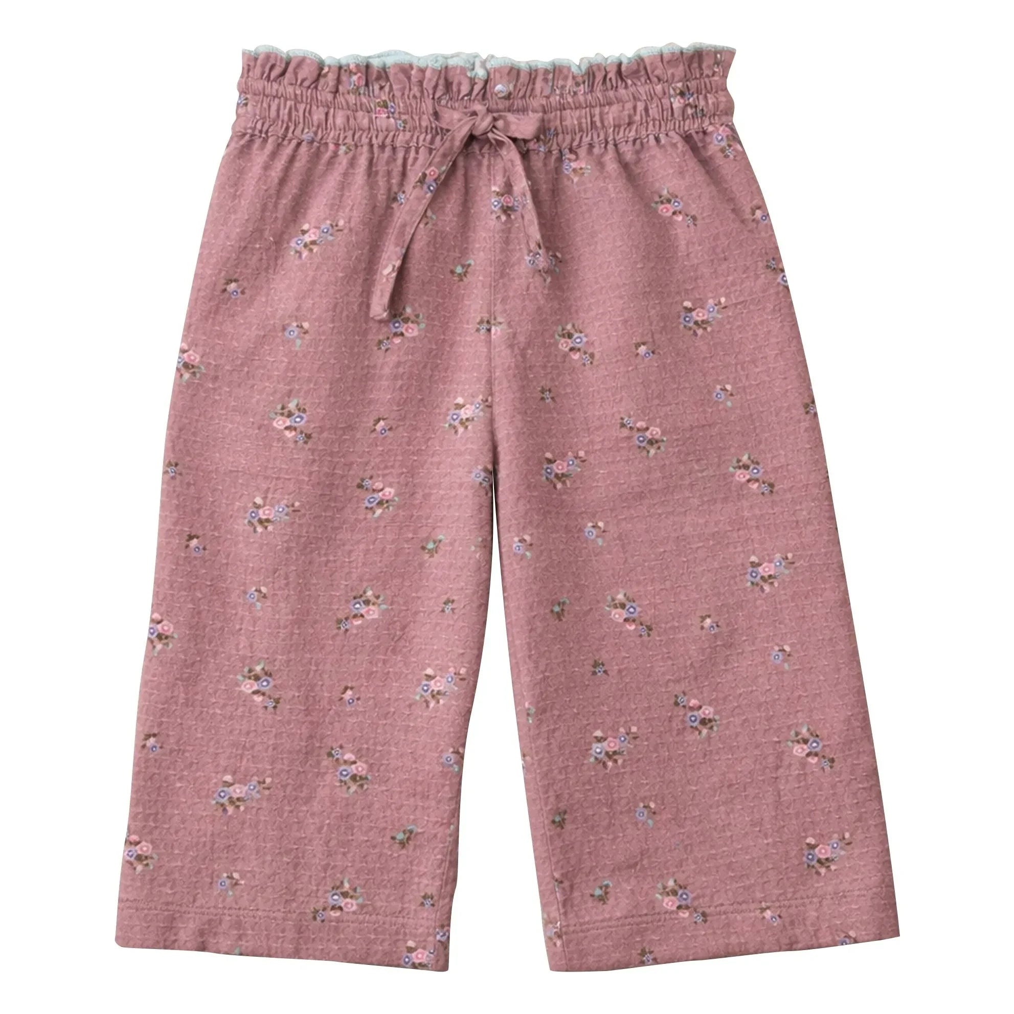 Lililotte - Paola Pantalones con estampado floral de algodón orgánico | Rosa empolvado